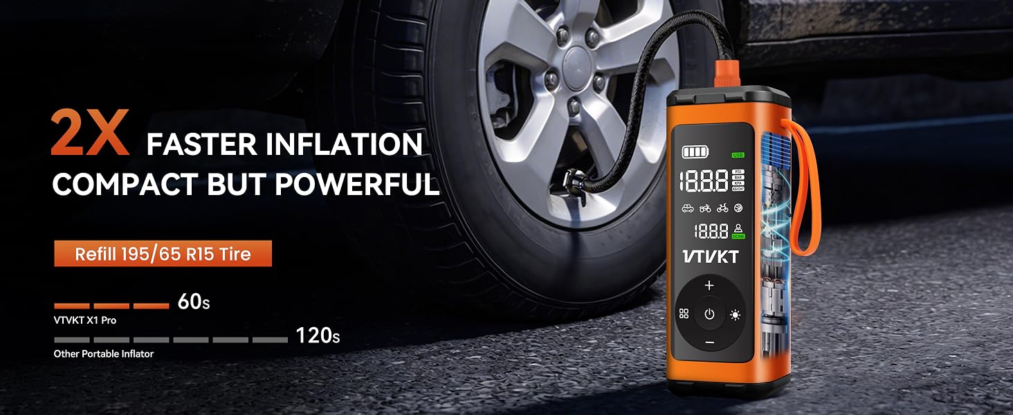 Tire Inflator Portable Air Compressor