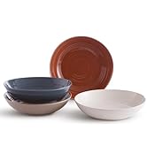 Sango Siterra Painters' Palette Stoneware Dinner Bowls, Assorted Colors (Set of 4)