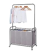 laundry hamper with hanging bar