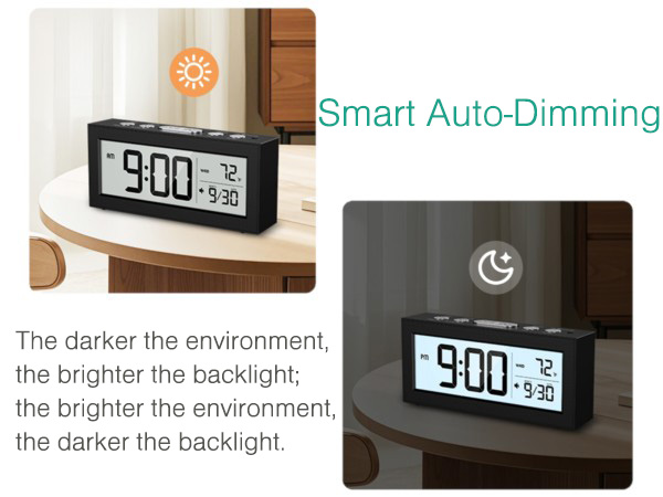 Battery Operated Digital Clock, Digital Alarm Clocks for Bedrooms