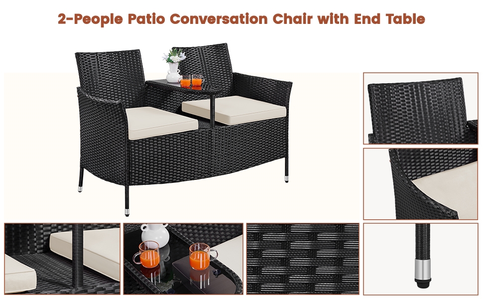 Wicker Double Chair