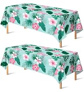 OHOME Luau Party Decorations - Hawaiian Party Decorations Tablecloth - Plastic Tablecloth for Tro...