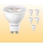 DEWENWILS 6-Pack GU10 LED Bulb Dimmable Replacement for Track Lighting | 3000K Warm White, 500LM,...