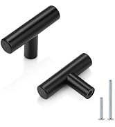 Probrico 5 Pack| Black Cabinet Knobs Drawer T Knobs Kitchen Single Hole Cabinet Knobs 2