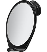 HONEYBULL Fogless Shower Mirror with Suction Mount & Swivel – Anti-Fog Acrylic Bathroom Mirror fo...