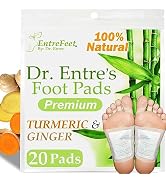 Dr. Entre's Foot Pads: 20 Pack of Turmeric & Ginger Premium Pads to Feel Better, Sleep Better & R...