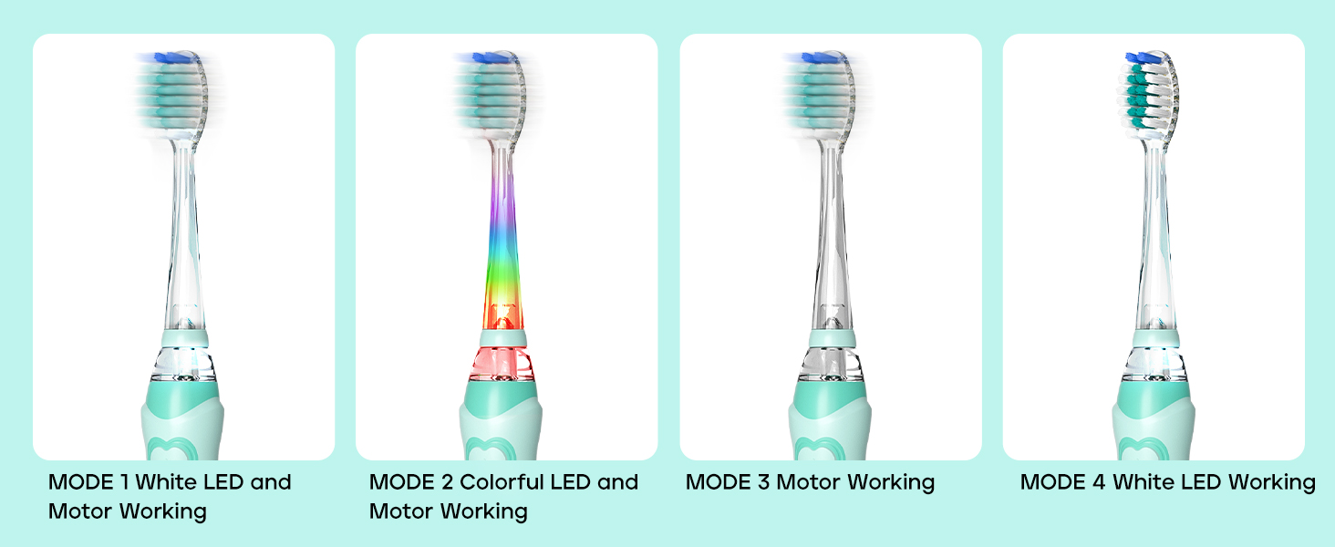 4 different modes with only one button you can switch all functions, easy to operate for kids.