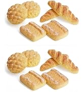 Hyper-Realistic Miniature Bread Set, 1/12 Scale Resin Food Props for Dollhouse Kitchens, Model Tr...