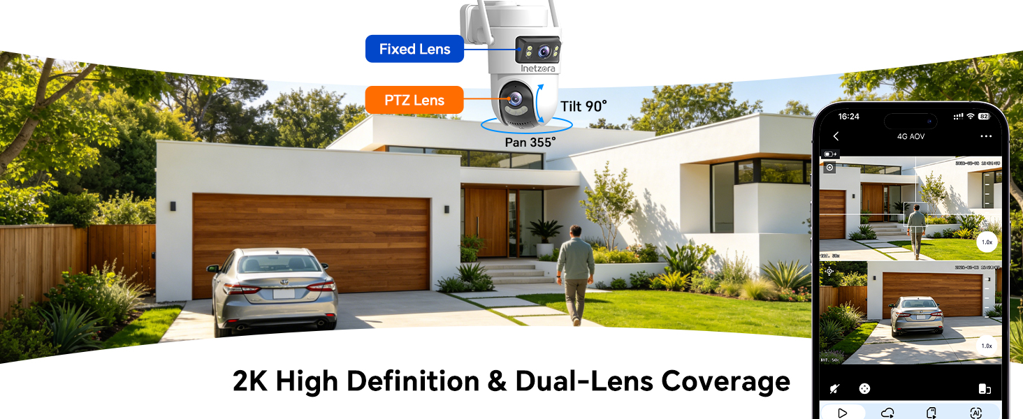 2K security cameras wireless outdoor