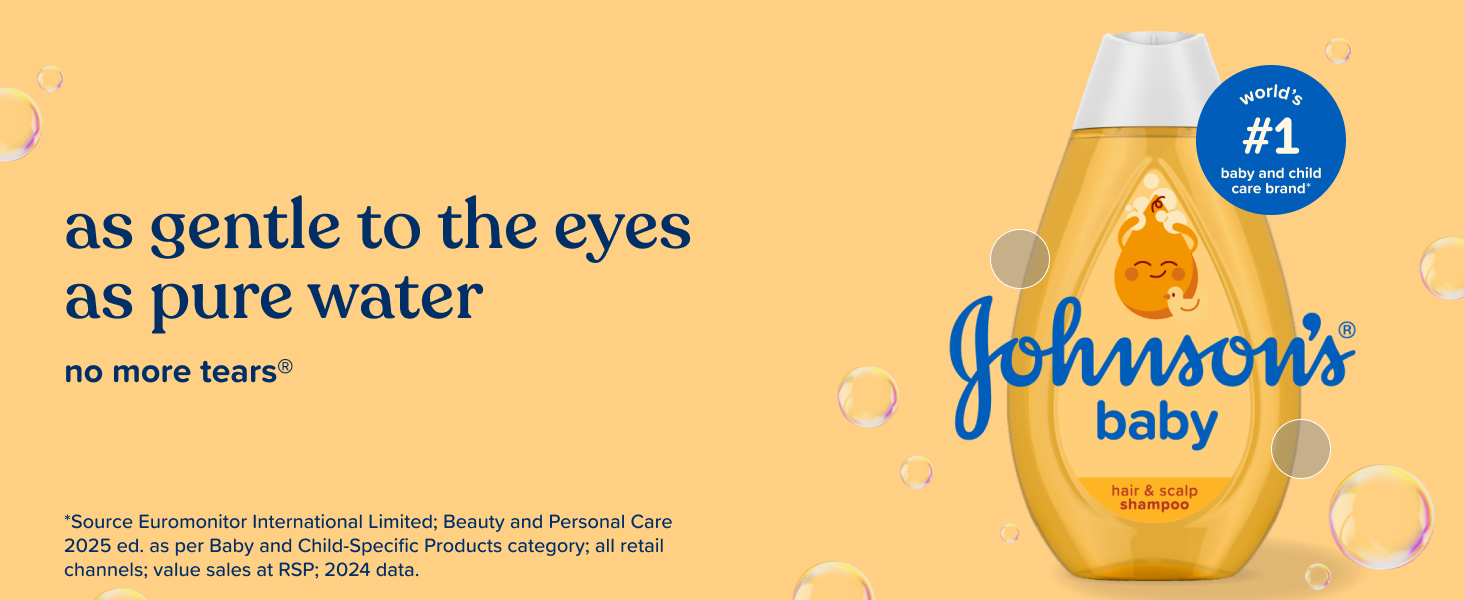 tear free baby shampoo as gentle to the eyes as pure water from johnsons baby