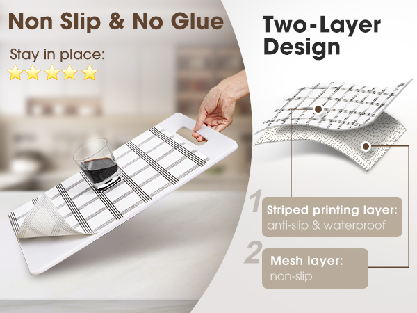 Drawer and Shelf Liner, Non-Slip Kitchen Cabinet Liners double-sided anti-slip