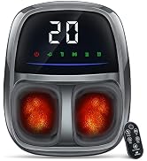 EaseZen Foot Massager with Heat, Upgraded Adjustable Arch Lift & Large LED Touchscreen, Deep Knea...