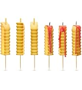 Genuine Fred HOT and Crispy French Fry Party Candles, Set of 6, Ketchup Drip Melting Effect, Fun ...