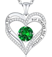CDE Forever Love Heart Necklaces for Women, Wedding Anniversary, Valentine's,Birthday Mothers Chr...