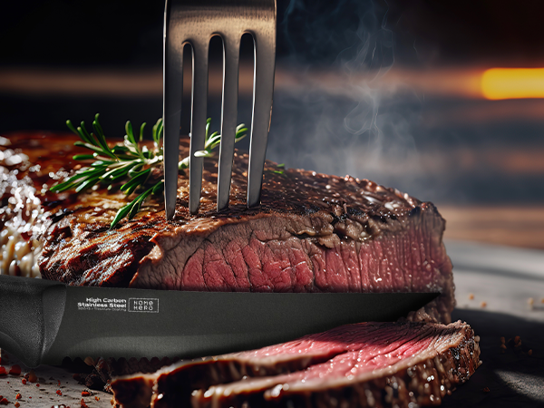 Durable knives for easy and effortless cutting. Perfect for steak dinners.