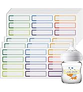 Name Labels for Kids Stuff Daycare, Waterproof Daycare Labels for Baby Bottles, 144 PCS Water Bot...