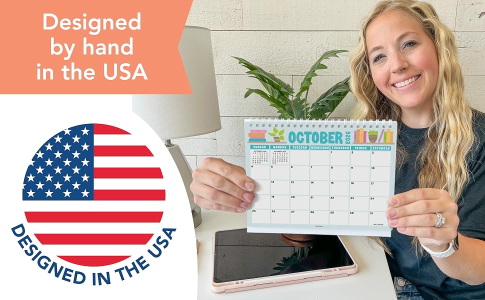 stand up desk calendar 2026-2027 calendar for desk table top calendar 2026-2027