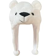 GADMEXILY Plush Animal Hat for Halloween Christmas,Cozy Funny Hats Novelty Party Cap for Girls - ...