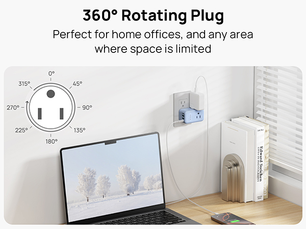 360 rotating plug adapter
