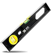 B BOSI TOOLS 12 Inch Aluminum Die-Cast Magnetic Torpedo Level, Professional Magnetic Scaffolding ...