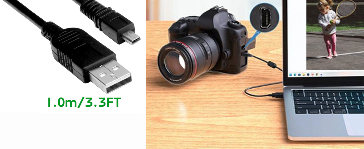USB Cable works as a replacement for Olympus Camera Charger CB-USB7
