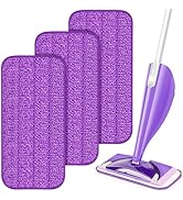 Reusable Mop Pads Compatible with Swiffer Wet Jet Mop, Wet Pads Refill Microfiber Mop Pads Refill...