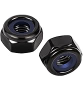 1/4-20 Nylon Insert Hex Lock Nuts Locknuts, 304 Stainless Steel 18-8, Black Oxide, 25 PCS