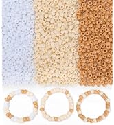 Eppingwin 1000+ pcs Pony Beads, Bracelet Beads for Hair Braids, Plastic Bead for Bracelets, Neckl...