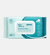 Light blue rectangular wet wipes package with text partially visible, shown from multiple angles.