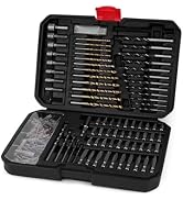 KingTool Drill Bit Set - 199 Pcs Drill Set, Drill Bits & Impact Driver Bit Set for Metal, Wood, M...
