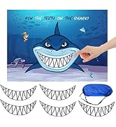 CocoHut Shark Party Supplies, Pin The Teeth on The Shark, Shark Party Games, 15PCS Teeth for Shar...