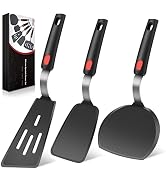 Hotec Silicone Spatula Turner for Nonstick Cookware, Flexible 600F Heat Resistant, Ideal for Flip...