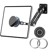 JUBOR Magnetic Tablet Wall Mount, 360° Rotating Alloy Steel Stand with MagSafe & Metal Ring, Fold...