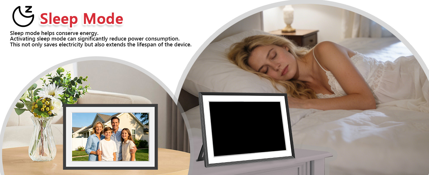 FRAMEO 10.1 Inch Smart WiFi Digital Photo Frame Digital Picture Frame Digital Calendar