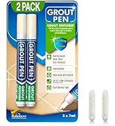 Grout Pen Ivory Tile Paint Marker: Waterproof Grout Paint, Tile Grout Colorant and Sealer Pen - N...