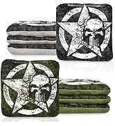 Play Platoon Tournament Series Cornhole Bags - Pro Style Dual Sided Slick and Sticky Side Bags - ...