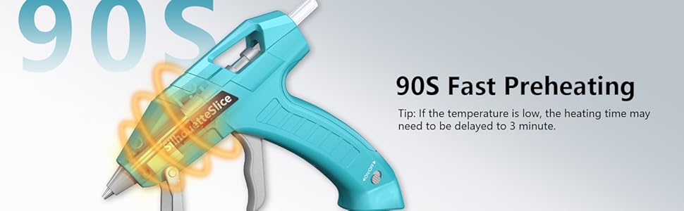 20W Cordless Hot Glue Gun Kit – Fast Heating, Cordless Freedom & Safe Upright Design