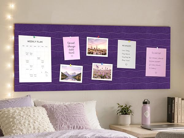 Felt Bulletin Board Tiles 12 Pack, 48" x 36" Cork Board Alternative