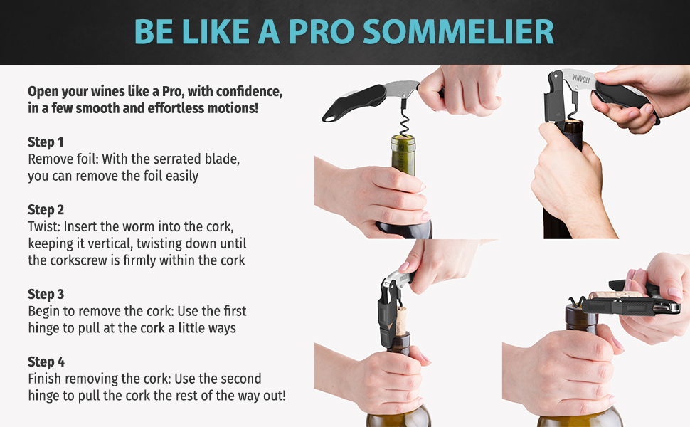 how to open wine bottle, wine key, double hinge corkscrew how to use