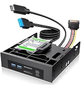 GRAUGEAR 5.25” Front Panel USB Hub, Internal SD/microSD Card Reader for Desktop PC, Gen2x2 20Gbps...