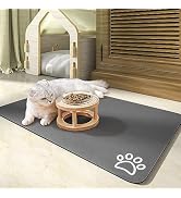Pet Feeding Mat Water Absorbent Reusable Dog Food Mat Quick Dry Durable Bowl Mat for Dog and Cat ...