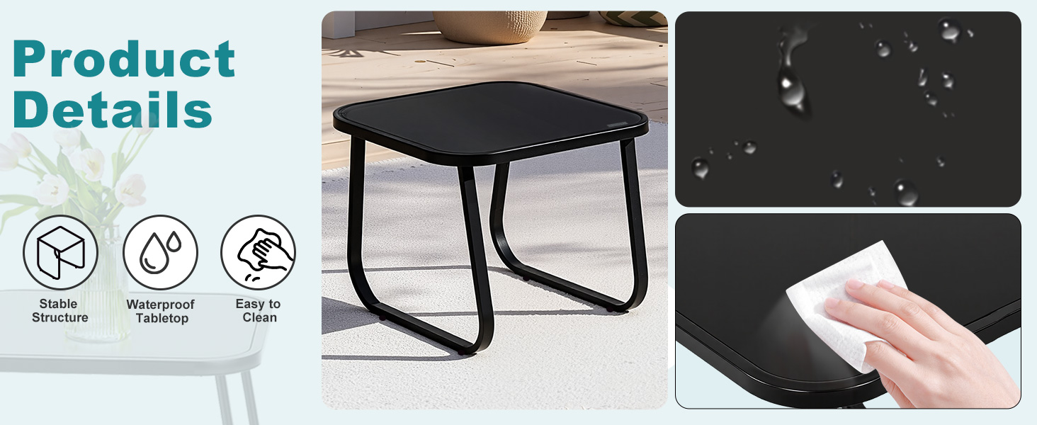 Stable Structure, Waterproof Tabletop, Easy to Clean