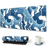 Extended Gaming Mouse Pad, DINKY Stable Non-Slip Rubber Base Mousepads, Large Mouse Mat with Stit...