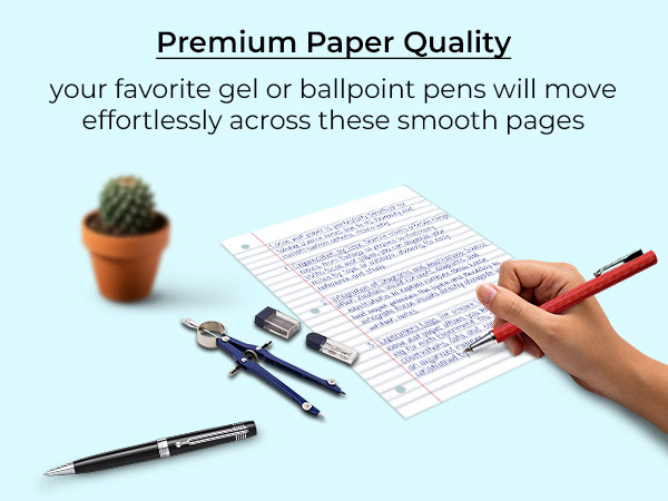 think loose leaf paper binder ring basics 3-Ring standard notebook paper reinforced school