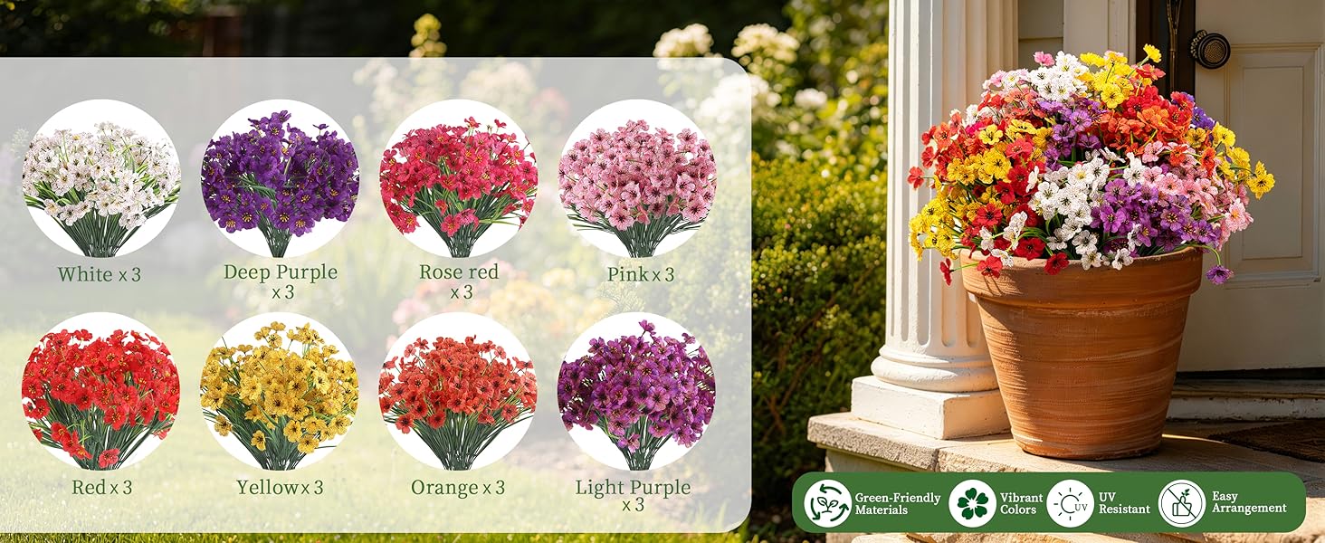 Artificial Flowers for Outdoors