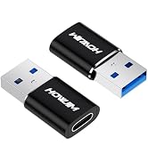 HOWJIM USB to USB C Adapter 2 Pack,Fast Charging 5Gbps Data Transfer | Type-C Female to USB A Mal...