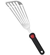 KSENDALO 13.15" Fish Spatula with Stainless Steel Blade Flexible Slotted Thin Fish Turner with a ...