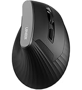 Uineer Vertical Ergonomic Mouse – Tri-Mode Wireless Bluetooth 5.0/4.0 & 2.4GHz USB Receiver, Batt...