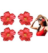4 Pcs Red Hawaiian Flower Hair Clip for Women Girls Fashion Bohemian Flowers Hair Accessory for D...