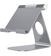 OMOTON Tablet Stand Holder Adjustable, T1 Desktop Aluminum Tablet Dock Cradle Compatible with iPa...